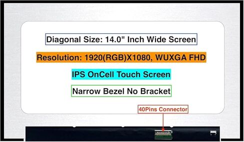بديل شاشة EM EMAJOR TECH الجديدة لشاشة B140HAK03.5 1920X1080 FHD OnCell التي تعمل باللمس LCD LED مع مجموعة من الأشرطة والأدوات in Kuwait