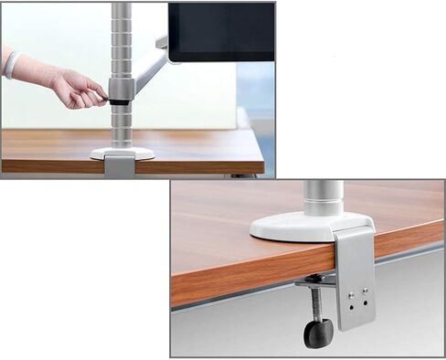 Husky Mounts Computer Monitor Stand Height Adjustable Full Motion Tilt Swivel Heavy Duty Steel Desk Mount Extending Arm Bracket in Saudi Arabia