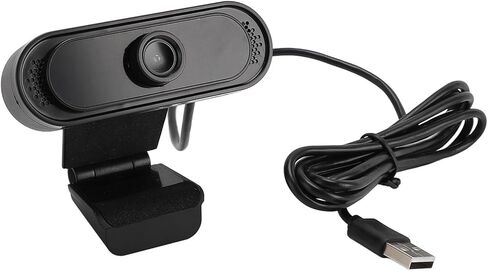 كاميرا ويب 1080P HD 30 إطارًا في الثانية، كاميرا ويب USB HD للكمبيوتر مع ميكروفون إلغاء الضوضاء، التركيز التلقائي، التوصيل والتشغيل، للتكبير/السكايب/وقت الوجه، المؤتمرات ومكالمات الفيديو in Kuwait