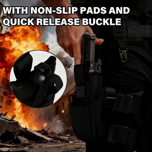 حافظة ساق متدلية عالمية مطورة، حافظة مسدس تكتيكي قابلة للتعديل لليد اليسرى واليمنى، متوافقة مع 1911، غلوك، سيج، بيريتا، روجر، توروس in Kuwait