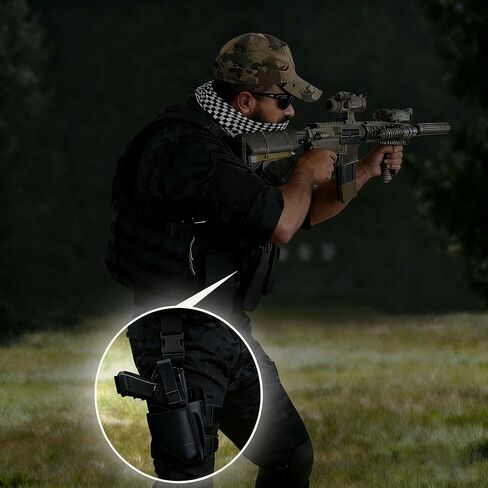 حافظة ساق متدلية عالمية مطورة، حافظة مسدس تكتيكي قابلة للتعديل لليد اليسرى واليمنى، متوافقة مع 1911، غلوك، سيج، بيريتا، روجر، توروس in Kuwait