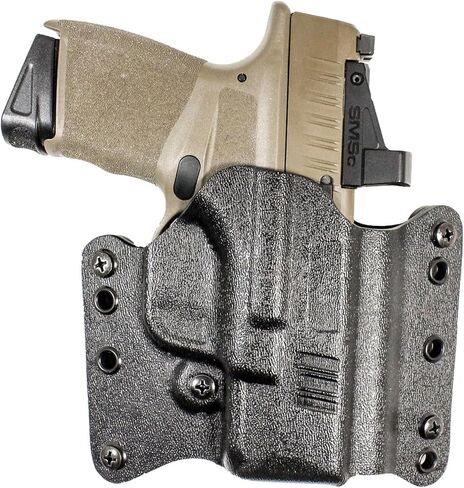 حافظة DeSantis Raptor 2.0 Owb - حافظة مدمجة خفيفة الوزن، متوافقة مع Springfield Armory Sa Hellcat وHellcat OSP - رسم باليد اليمنى، أسود in Kuwait