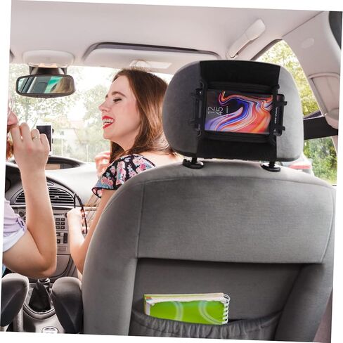 Adjustable Headrest Tablet Holder for Cars Rotatable Phone Mount for Backseat Use Easy Installation Durable Design Compatible with Tablets and Smartphones in Saudi Arabia