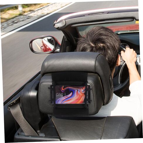 Adjustable Headrest Tablet Holder for Cars Rotatable Phone Mount for Backseat Use Easy Installation Durable Design Compatible with Tablets and Smartphones in Saudi Arabia