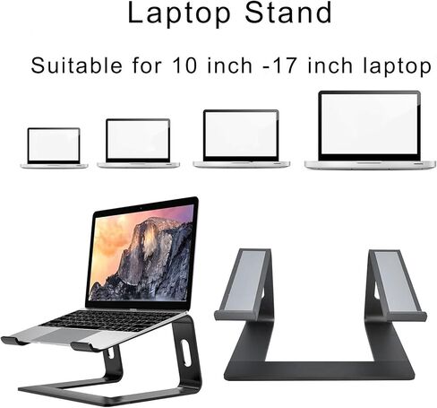 Laptop Stand for Desk, Aluminum Laptop Stand, Detachable Laptop Mount for Laptops from 10 Inches to 17.3 Inches in Saudi Arabia