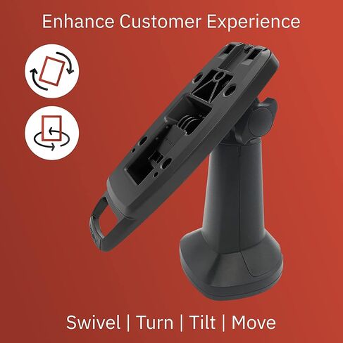 حامل ENS Tailwind Pax S300 مقاس 7 بوصات مزلاج وقفل مرن بالإضافة إلى حامل PIN مع غطاء حماية كامل للجهاز من الانسكابات، أسود in Kuwait