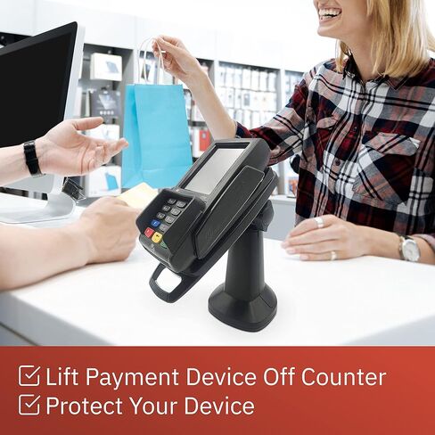 حامل ENS Tailwind Pax S300 مقاس 7 بوصات مزلاج وقفل مرن بالإضافة إلى حامل PIN مع غطاء حماية كامل للجهاز من الانسكابات، أسود in Kuwait