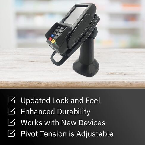 حامل ENS Tailwind Pax S300 مقاس 7 بوصات مزلاج وقفل مرن بالإضافة إلى حامل PIN مع غطاء حماية كامل للجهاز من الانسكابات، أسود in Kuwait
