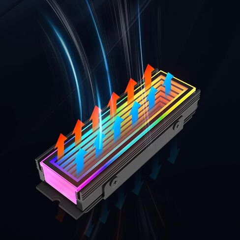 مبددات حرارة M.2 SSD مبردات مشتت حرارة تبريد M.2 مشعات إضاءة ARGB مبددات حرارة صغيرة وخفيفة الوزن in Kuwait