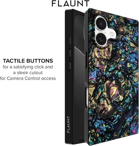 حافظة حماية مربعة رسمية FLAUNT - متوافقة مع iPhone 17 - متوافقة مع MagSafe والشحن اللاسلكي - تم اختبارها ضد السقوط ومقاومة للصدمات - (قشرة أذن البحر) in Kuwait