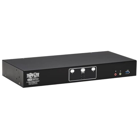 جهاز Tripp Lite DisplayPort KVM Switch 2 جهاز كمبيوتر، مفتاح شاشة KVM مزدوج، فيديو UHD 4K@60 هرتز، منفذي USB 3.2 الجيل الأول، ضمان 3 سنوات (B006-HD2UA2) in Kuwait