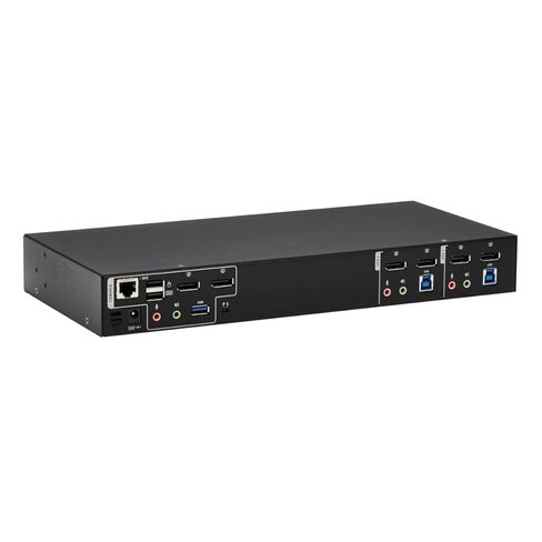 جهاز Tripp Lite DisplayPort KVM Switch 2 جهاز كمبيوتر، مفتاح شاشة KVM مزدوج، فيديو UHD 4K@60 هرتز، منفذي USB 3.2 الجيل الأول، ضمان 3 سنوات (B006-HD2UA2) in Kuwait