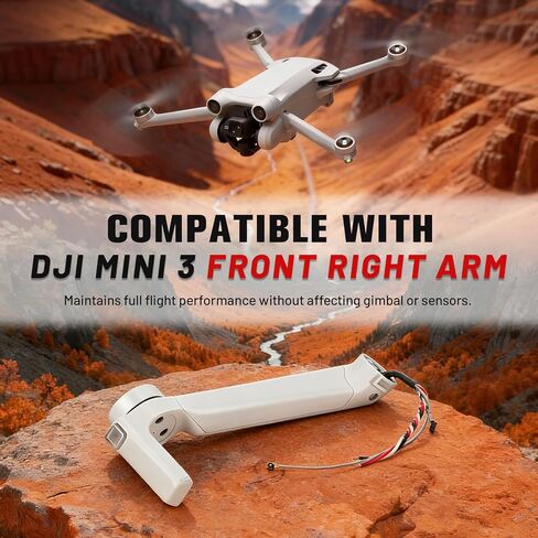 مجموعة ذراع محرك الطائرة بدون طيار Mini 3، ذراع يسار خلفي بديل، متوافق مع قطع غيار DJI Mini 3 in Kuwait