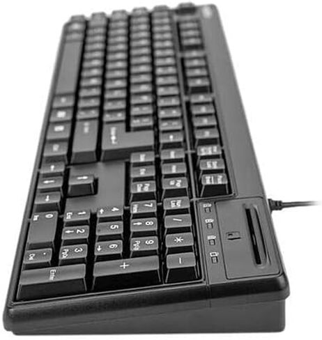 Rocstor Y10P002-B1 Ks20t 104key Built-in Smart Accs Card Reader-cac Blk in Saudi Arabia