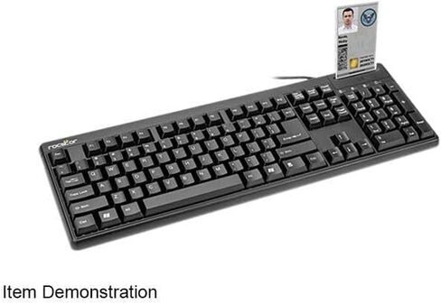 Rocstor Y10P002-B1 Ks20t 104key Built-in Smart Accs Card Reader-cac Blk in Saudi Arabia