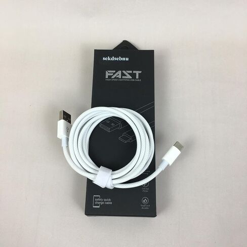 sekdsebnu USB cables for cellphones, Braided USB Charger Cables - Nylon Fast Charging Cord in Saudi Arabia