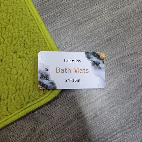 Leswlsy Bath Mats, Absorbent Bath Rug - Bathmat with Non-Slip Back (Green) in Saudi Arabia