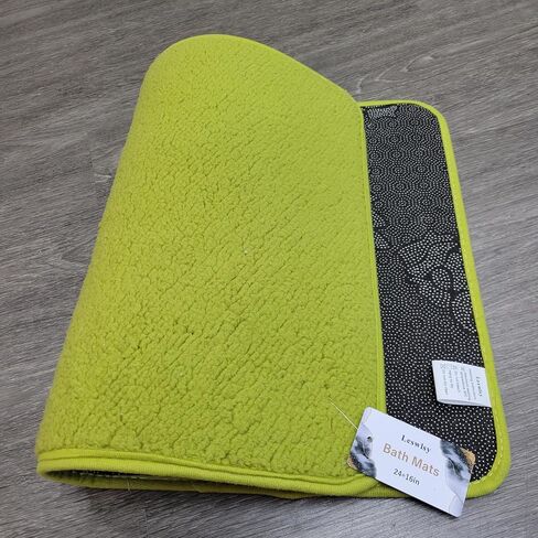 Leswlsy Bath Mats, Absorbent Bath Rug - Bathmat with Non-Slip Back (Green) in Saudi Arabia
