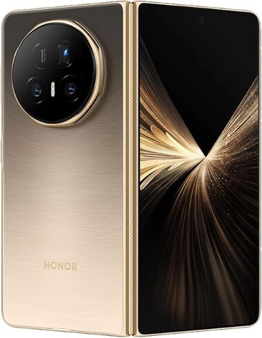 Honor Magic V5 5G MBH-N49 (GSM، الإصدار العالمي) شاشة قابلة للطي | سعة تخزين 512 جيجابايت، ذاكرة وصول عشوائي (RAM) سعة 1 جيجابايت، ثنائي الشريحة، هاتف ذكي يعمل بنظام التشغيل Android 1​5، مفتوح من المصنع (ذهبي فجر) in Kuwait