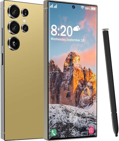 I25 Ultra Unlocked Cell Phone, 7000mAh Long Battery Life Smartphone,Built in Pen,6.8" HD Screen 12+512GB Unlocked Phones,5G/Dual SIM/Fingerprint Unlock/Face ID (Purple2) in Saudi Arabia