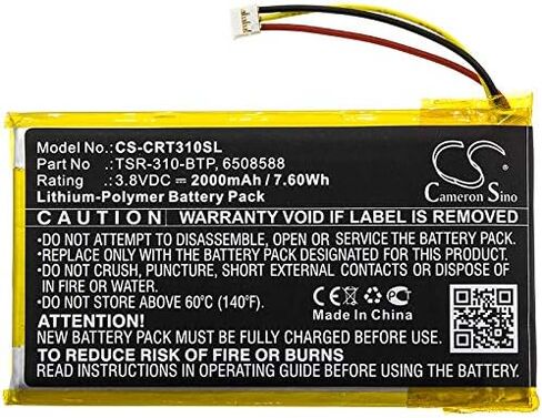 Cameron Sino Battery for Crestron TSR-310, TSR-310 Handheld Touch Screen PN:Crestron 6508588, TSR-310-BTP 2000mAh / 7.60Wh in Saudi Arabia