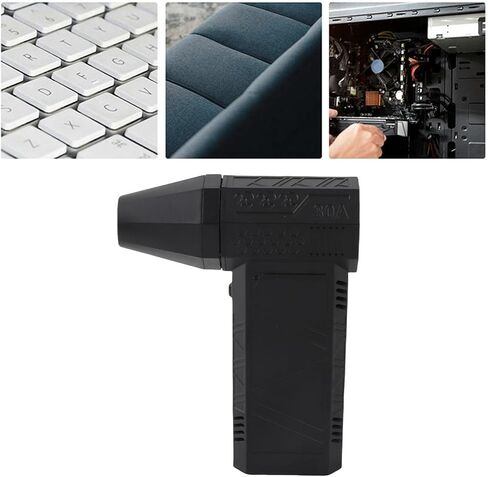 Compressed Air Duster, 130000RPM Cordless Electric Air Duster 200W Mini Blower Rechargeable Air Duster Car Blower for Drying for PC Keyboard Car, Home, Outdoors, Black in Saudi Arabia
