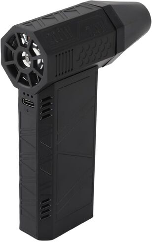 Compressed Air Duster, 130000RPM Cordless Electric Air Duster 200W Mini Blower Rechargeable Air Duster Car Blower for Drying for PC Keyboard Car, Home, Outdoors, Black in Saudi Arabia