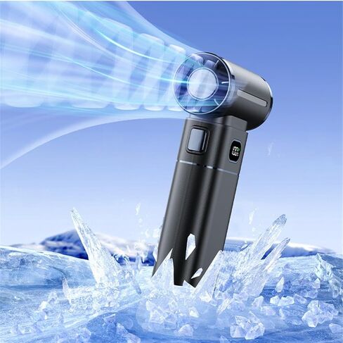 Electric Blower, Violent Fan Powerful Hair Dryer Vacuum Cleaner Recharable Brushless Turbojet,for Patio Cleaning, Lawn Care, Leaves, Dust(Black) in Saudi Arabia