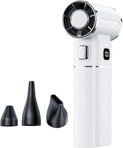 Electric Blower, Violent Fan Powerful Hair Dryer Vacuum Cleaner Recharable Brushless Turbojet,for Patio Cleaning, Lawn Care, Leaves, Dust(Black) in Saudi Arabia