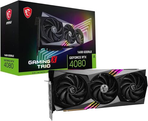 MSI Gaming GeForce RTX 4080 16GB GDRR6X 384-Bit HDMI/DP Nvlink Tri-Frozr 3 Ada Lovelace Architecture Graphics Card (RTX 4080 16GB Gaming X Trio) in Saudi Arabia