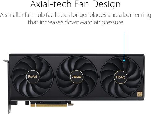 ASUS ProArt GeForce RTX 4080 Super OC Edition 16GB GDDR6X Gaming Graphics Card (NVIDIA GeForce RTX4080 DLSS 3, PCIe 4.0, 1x HDMI 2.1a, 3X DisplayPort 1.4a, PROART-RTX4080S-O16G), black (Renewed) in Saudi Arabia