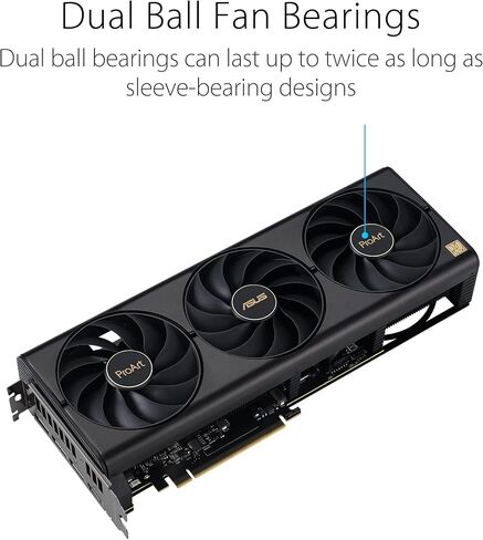 ASUS ProArt GeForce RTX 4080 Super OC Edition 16GB GDDR6X Gaming Graphics Card (NVIDIA GeForce RTX4080 DLSS 3, PCIe 4.0, 1x HDMI 2.1a, 3X DisplayPort 1.4a, PROART-RTX4080S-O16G), black (Renewed) in Saudi Arabia
