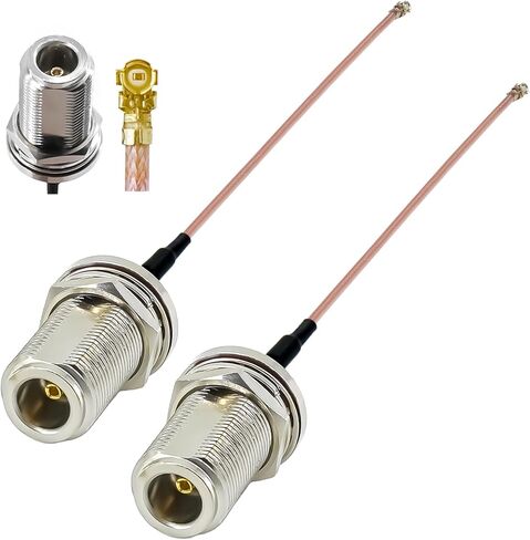 2PCS RG178 N Type U.FL IPX Coaxial Cable, Type-N Female to IPX MHF1 Pigtail Cable, 6Inch(15cm) Low Loss UFL IPX-1 to N Female Extension Jumper Cable for Wi-Fi Radios, Antenna,Wireless Routers in Saudi Arabia