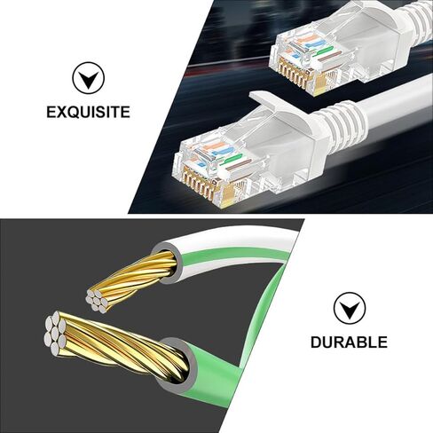 كابل إيثرنت Cat5e سلك توصيل LAN من الألومنيوم المطلي بالنحاس بطول 50 مترًا لشبكة النطاق العريض لمودم جهاز التوجيه، وسلك شبكة جيجابت عالي السرعة لاستخدام الكمبيوتر والإنترنت in Kuwait