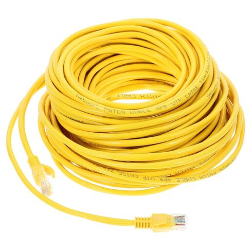 Ethernet Cable 20m Patch Cord High- Cord for Laptop Computer Home Router Yellow in Saudi Arabia