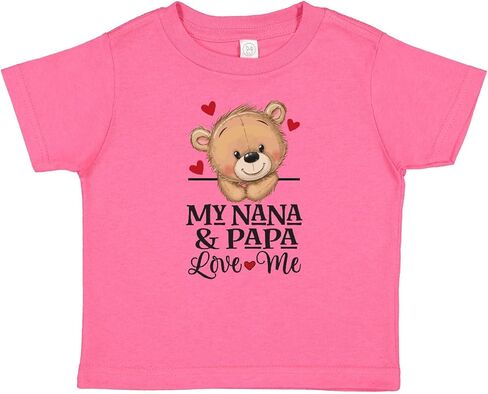 inktastic Nana and Papa Love Me Cute Grandchild Bear Baby T-Shirt in Saudi Arabia