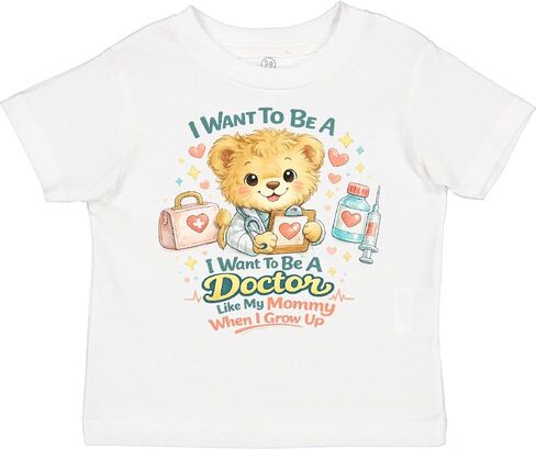 تي شيرت Inktastic أريد أن أكون طبيبة مثل أمي لطيف الدب للأطفال الصغار in Kuwait