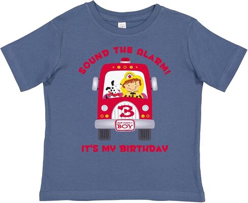 inktastic Fire Truck 3rd Birthday Boy Toddler T-Shirt in Saudi Arabia