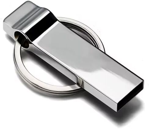 محرك أقراص فلاش USB معدني ممتاز، سعة تخزين 32 جيجابايت، تصميم سلسلة مفاتيح فضية، نقل بيانات USB 2.0 عالي السرعة، محرك إبهام محمول (32 جيجابايت) in Saudi Arabia