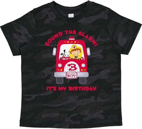 inktastic Fire Truck 3rd Birthday Boy Toddler T-Shirt in Saudi Arabia