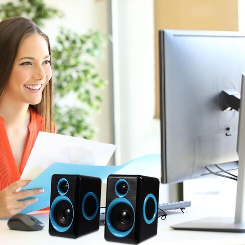 Homoyoyo Mini USB 2.0 مكبر صوت للكمبيوتر المحمول والكمبيوتر المكتبي، صندوق مكبر صوت محيطي مدمج، ملحق صوتي للكمبيوتر المنزلي مع دعم طاقة تيار مستمر 5 فولت in Saudi Arabia