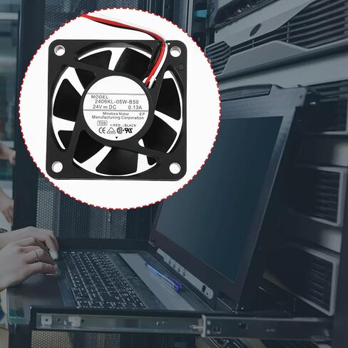 DC 24V 0.13A Cooling Fan with 3-pin Plug 60x60x15mm 2406KL-05W-B59 Compatible with NMB-MAT Desktop Laptop Server in Saudi Arabia