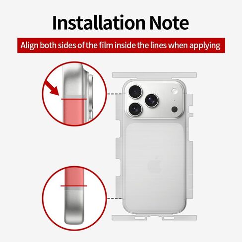 skoko [4 Pcs in 2Pack Matte Back & Side Edge Full Body Cover Protective Film with Slim Lens around Cover for iPhone 17 Pro, Bubble-Free, Easy Attachment, TPU-Like Screen Protector in Saudi Arabia