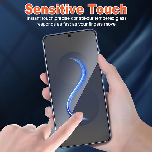 2 Pack Privacy Screen Protector for Samsung Galaxy S25|Anti-Spy Tempered Glass with Fingerprint Unlock Support, Anti-Scratch, 9H Hardness & Easy Installation in Saudi Arabia