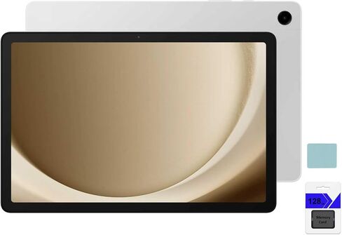 Samsung Galaxy Tab A9+ 11 inch Android Tablet, Big Screen, Quad Speakers, Upgraded Chipset, Multi Window Display, Slim, Light, Durable Design, 128GB Storage, Silver with Accessories in Saudi Arabia