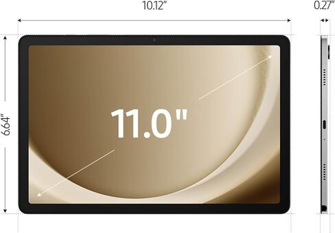 Samsung Galaxy Tab A9+ 11 inch Android Tablet, Big Screen, Quad Speakers, Upgraded Chipset, Multi Window Display, Slim, Light, Durable Design, 128GB Storage, Silver with Accessories in Saudi Arabia
