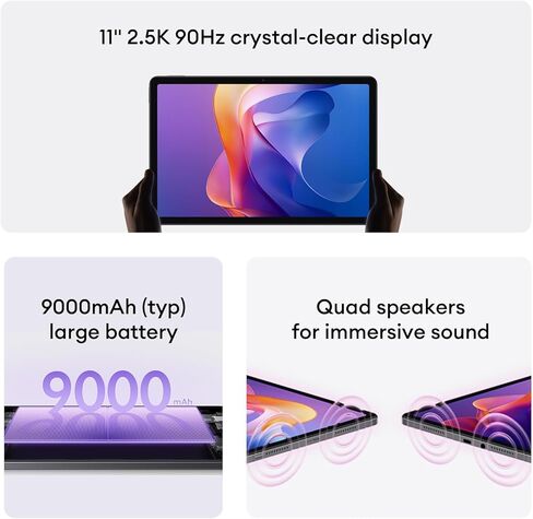 Xiaomi Redmi Pad 2 4G LTE (متوافق مع Tmobile Mint Tello & Global) GSM 11 بوصة 2.5K ثماني النواة 4 مكبرات صوت ذاكرة ROM عالمية 9000 مللي أمبير بلوتوث 5.3 8MP موديل 25040RP0AL (رمادي جرافيت، 256 جيجابايت + 8 جيجابايت) in Kuwait