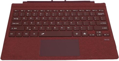 لوحة مفاتيح PUSOKEI Surface Pro، غطاء لاسلكي لجهاز Surface Pro 3/4/5/6/7/7+، لوحة مفاتيح بلوتوث مغناطيسية رفيعة للغاية مع إضاءة خلفية 7 ألوان، لوحة لمس، بطارية قابلة لإعادة الشحن (أحمر خمري) in Kuwait