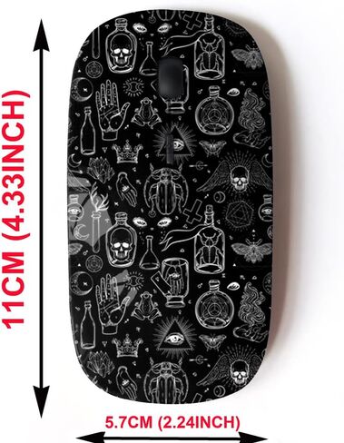 2.4G Wireless Mouse with Cute Pattern Design for All Laptops and Desktops with Nano Receiver - Mystic Magic Religion Occultism in Saudi Arabia