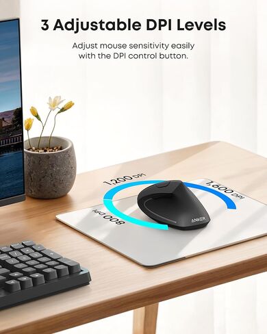 Anker USB C Hub & MagGo USB-C Adapter & Wireless Vertical Ergonomic Optical Mouse (Bundle) in Saudi Arabia